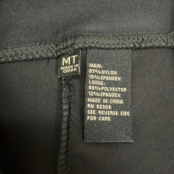 Diane Gilman DG2 Leggings Women Med Tall Black Stretch Faux Leather High Rise - Picture 6 of 6